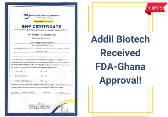 Received FDA-Ghana Approval 2023